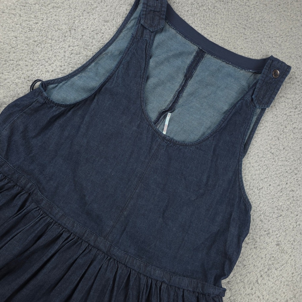 Free People Dark Blue Denim Maxi Dress